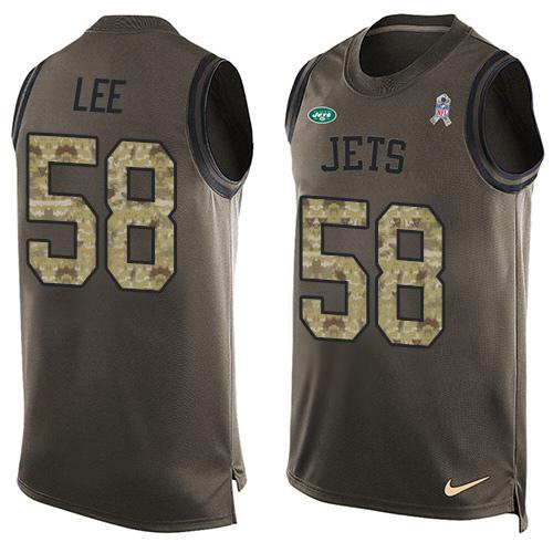 Nike Jets #58 Darron Lee Green Men's Stitched NFL Limited Salute To Service Tank Top Jersey